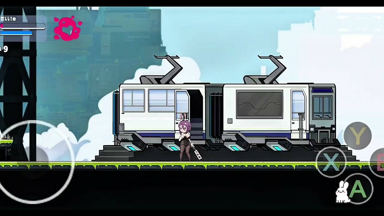 Fighting the robot boss [Bunny Girl’s Strange Alien Adventure] GAMEPLAY