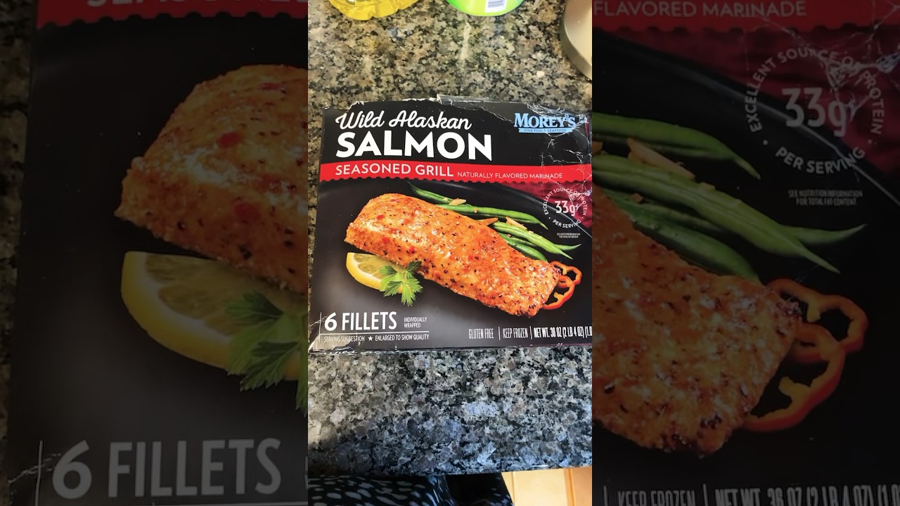 Wild Alaska Salmon seasoned grill from Costco I&rsquo;m ￼please go and get it viral #usa #india food #fyp