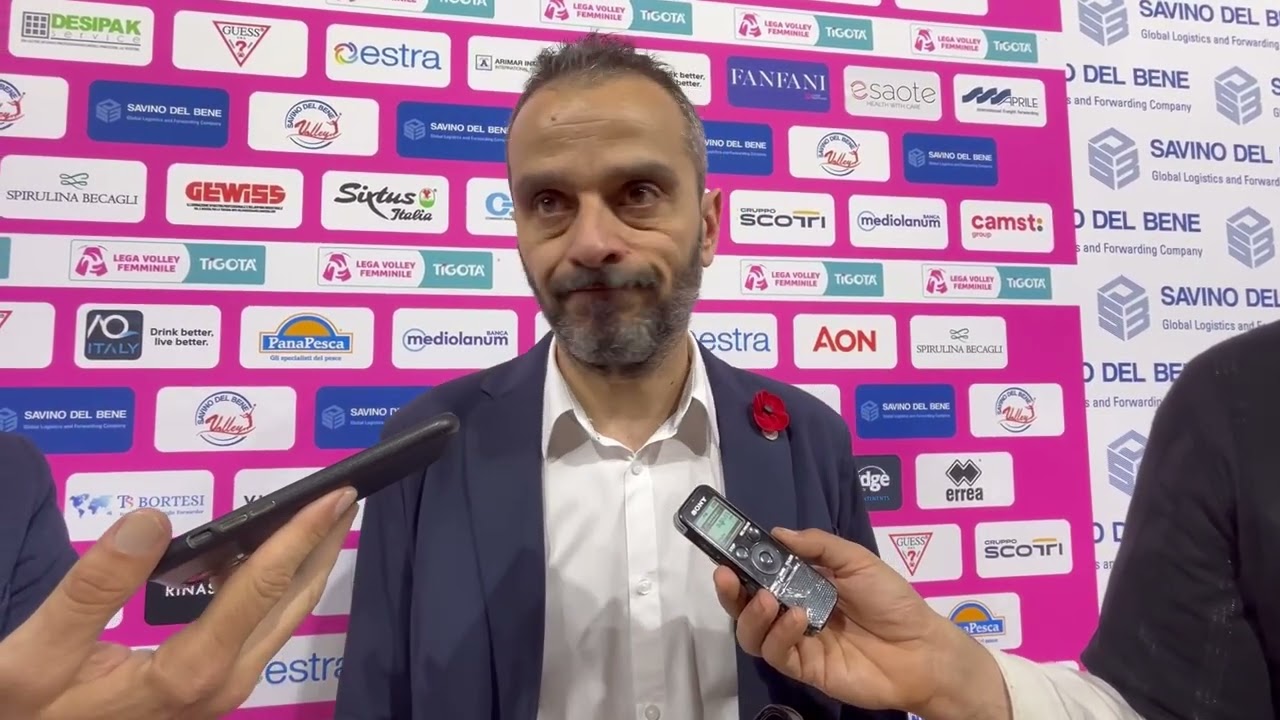 Coach Marco Gaspari dopo la sconfitta 3-0 contro la Numia Vero Volley Milano in Gara-1 di Semifinale