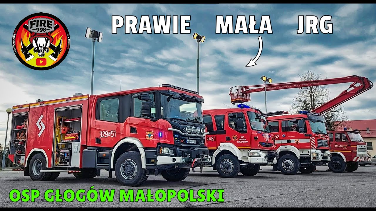 JAK MAŁE JRG | CIĘŻKA SCANIA, PODNOŚNIK I DWA ŚREDNIE - OSP GŁOGÓW MAŁOPOLSKI 2024
