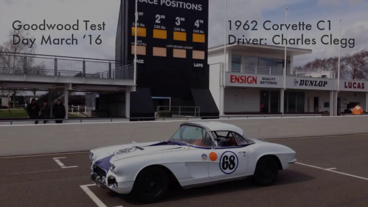 Testing at Goodwood Circuit in 1962 Chevrolet Corvette C1