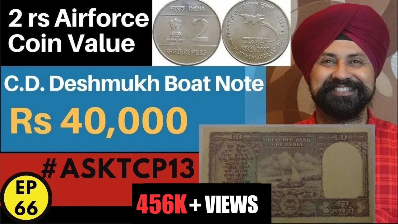 C.D. Deshmukh Boat Note Rs 40,000 | 2 rs Airforce Coin #AskTCP 13 #thecurrencypedia #tcpep66 #viral