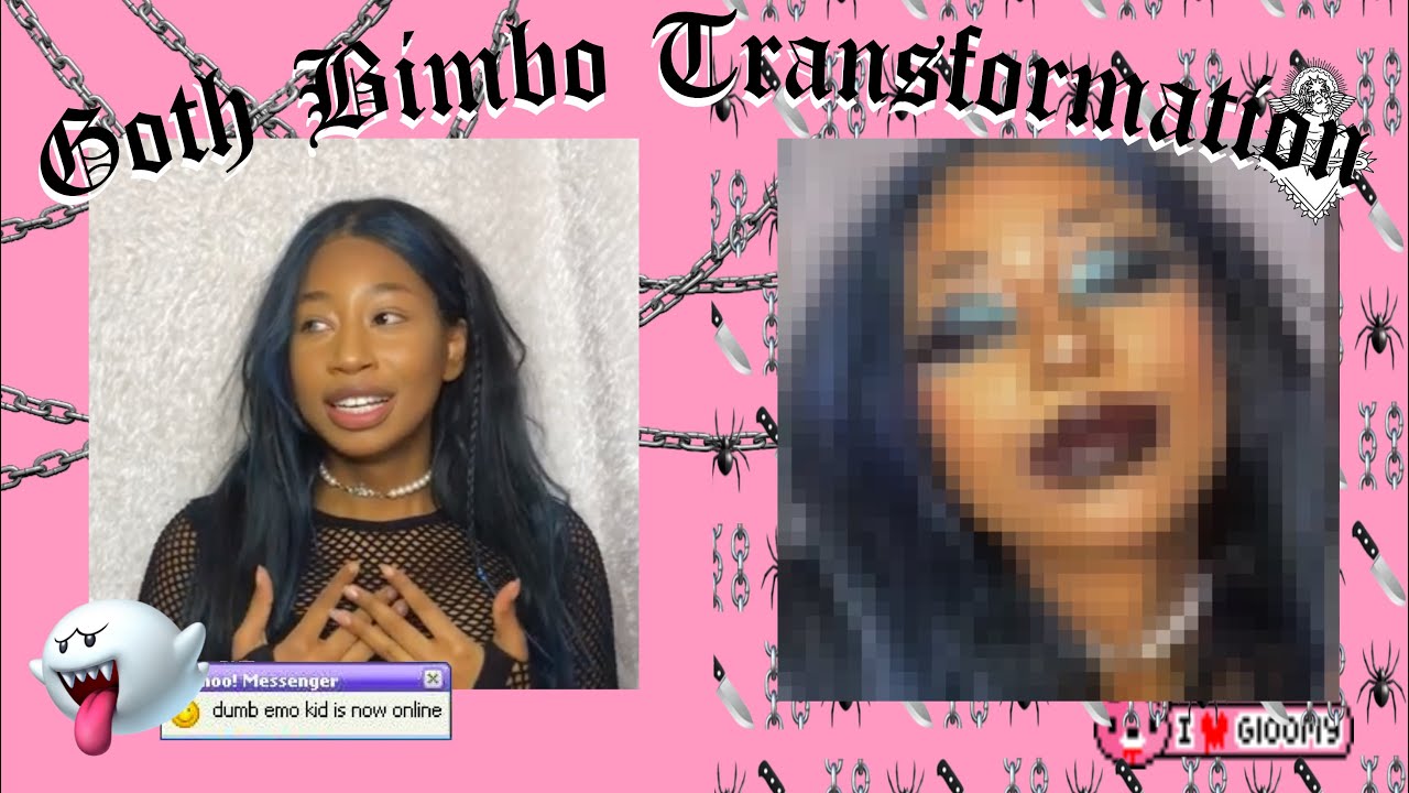 BLACK GIRL TRYS GOTH BIMBO MAKEUP✨💕
