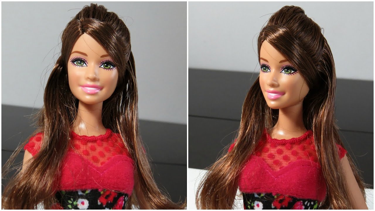Topete e Meio Rabo Preso - Penteado p/ Barbie DIY