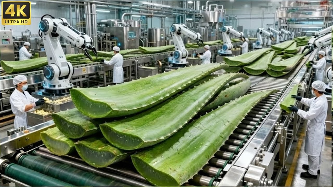Inside an Aloe Vera Production Factory: How They Create Pure Aloe Vera Drink (Full Process)