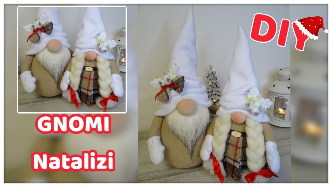 💞COPPIA di GNOMI Natalizi🎄🎀FAI Da Te 🎄 TUTORIAL passo a passo