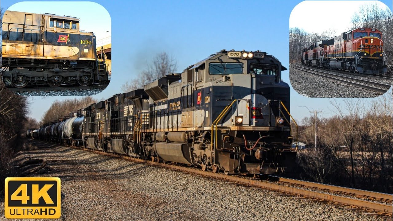 Chasing Wabash #1070 Leading NS 15M on the NS Youngstown Line! BNSF SD75I Leader+More!