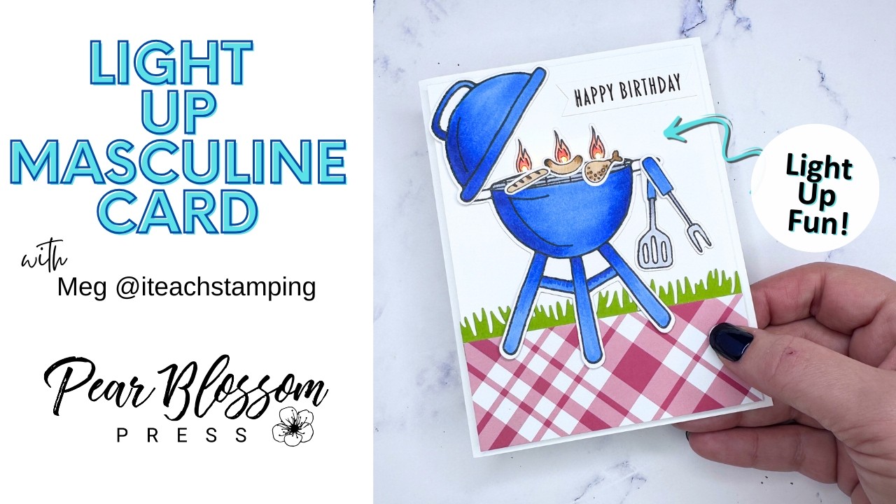 Мужская светящаяся открытка с подсветкой EZ-Light от Pear Blossom Press