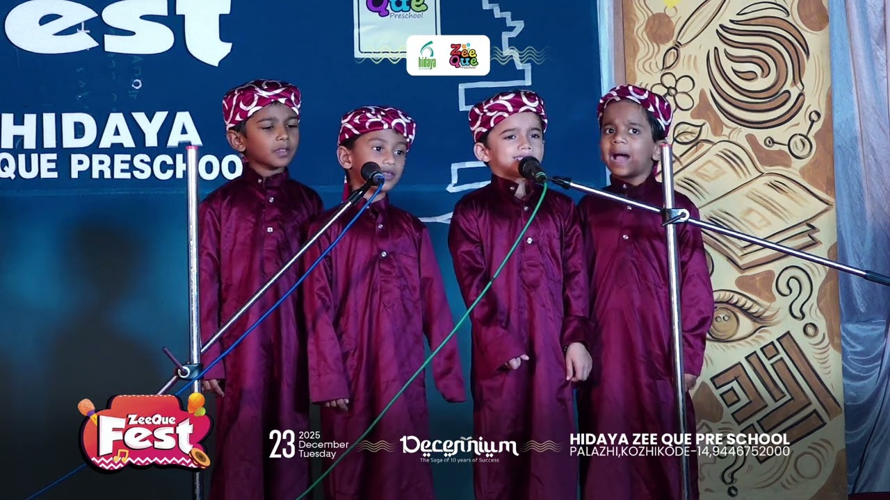 HIDAYA ZEE QUE FEST | GROUP SONG ARABIC by uzq students | Hidaya Zee Que Preschool,Palazhi