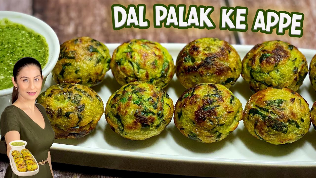 Dal Palak Ke Appe I No Fry Snacks I Palak Recipes by Meghna I Spinach is a wonderful source of Iron