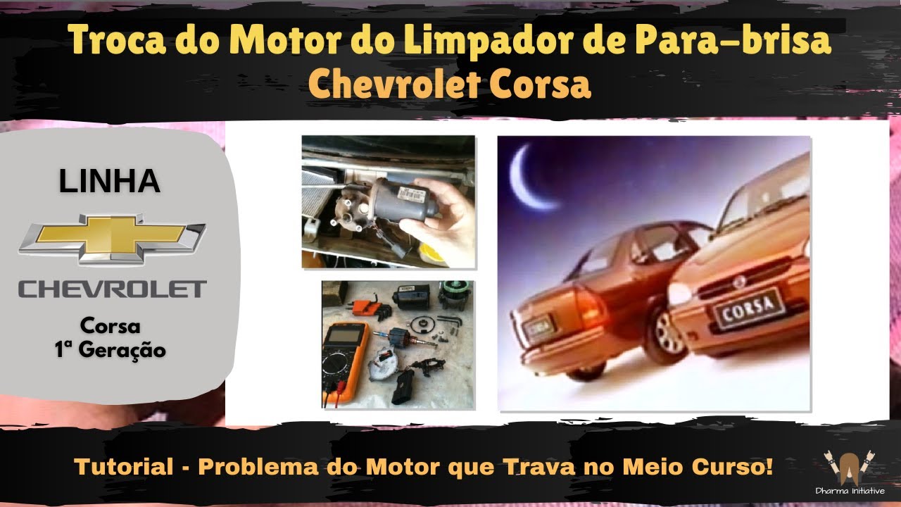 Troca do Motor do Limpador do Corsa 🔧 Problema do motor que para no meio curso!