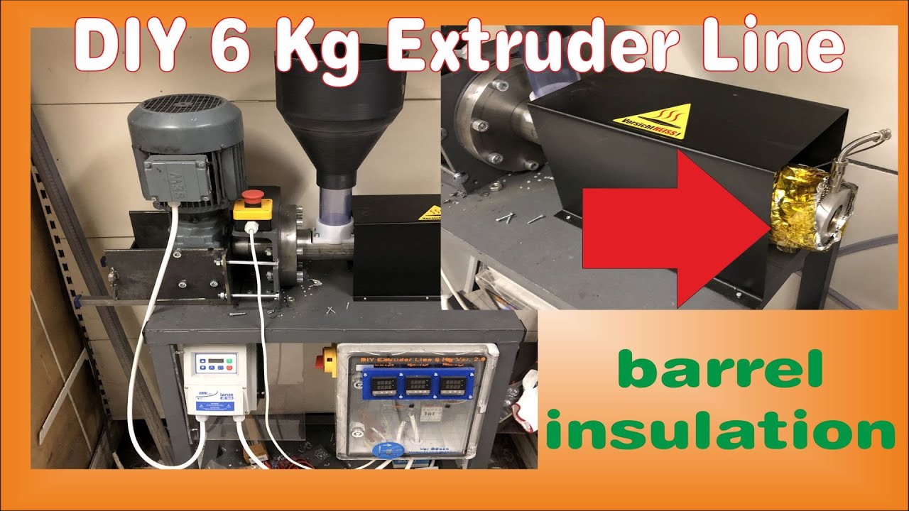 DIY 6 Kg Extruder Line -  Barrel insulation;