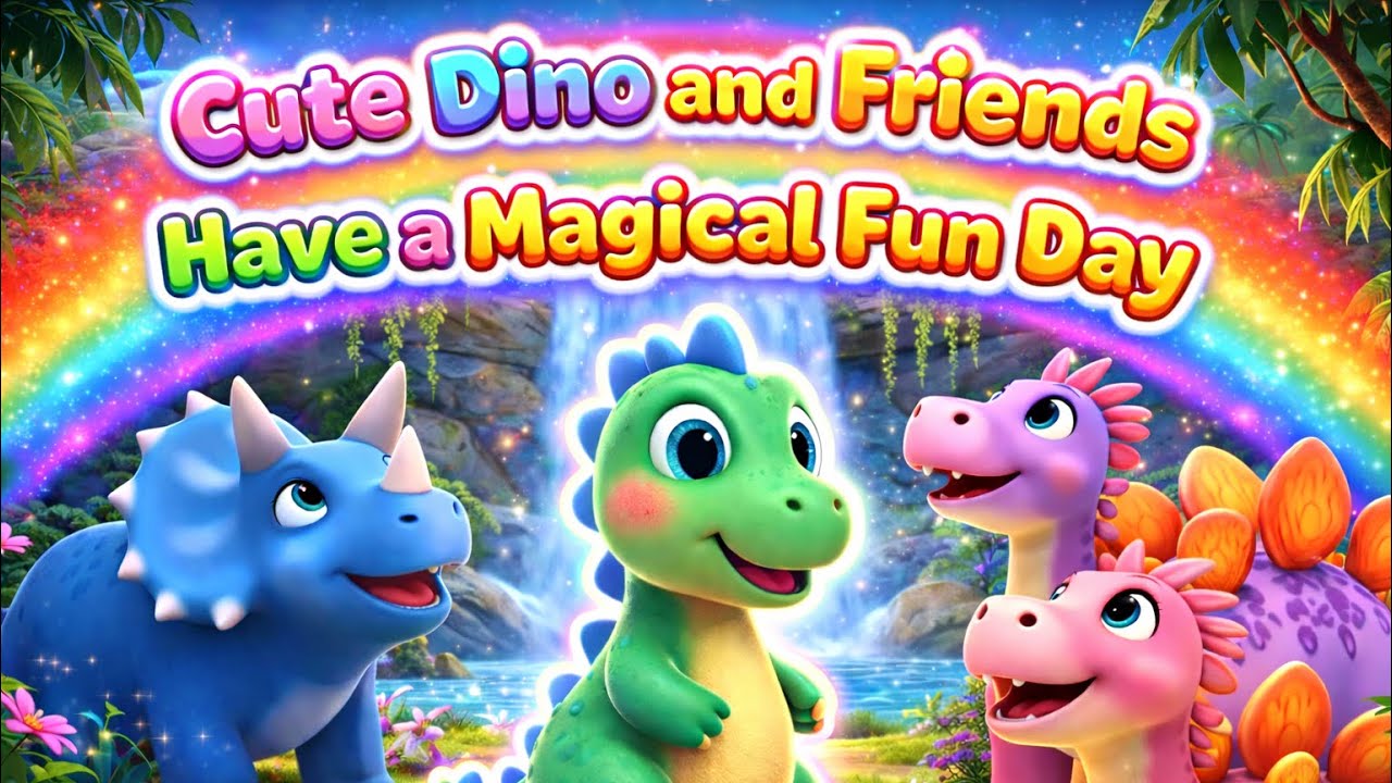 🦖 Cute Magic Dino Adventure | Fun Dinosaur Cartoon for Kids 🌈🦖