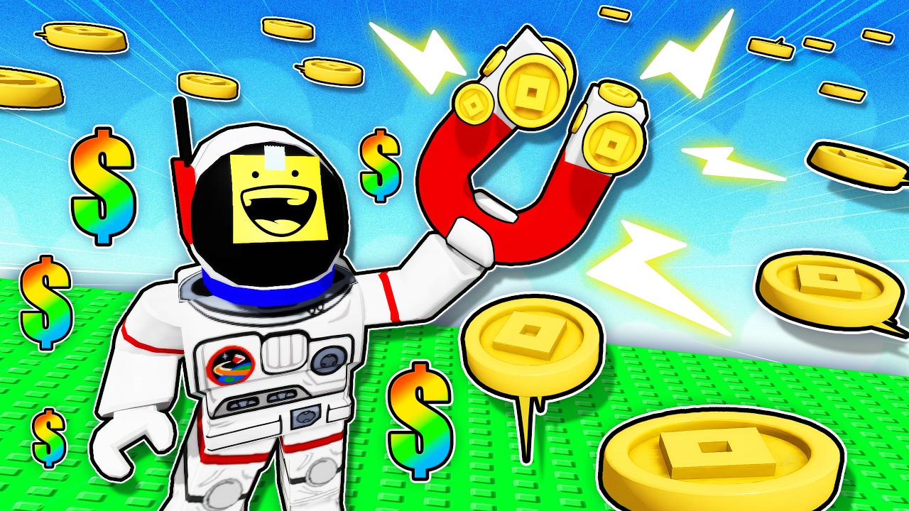 I Collected TRILLIONS of Coins With a Magnet in Roblox