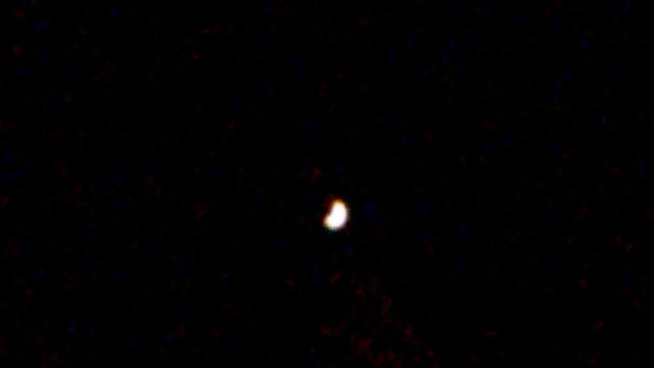 The moon blinking