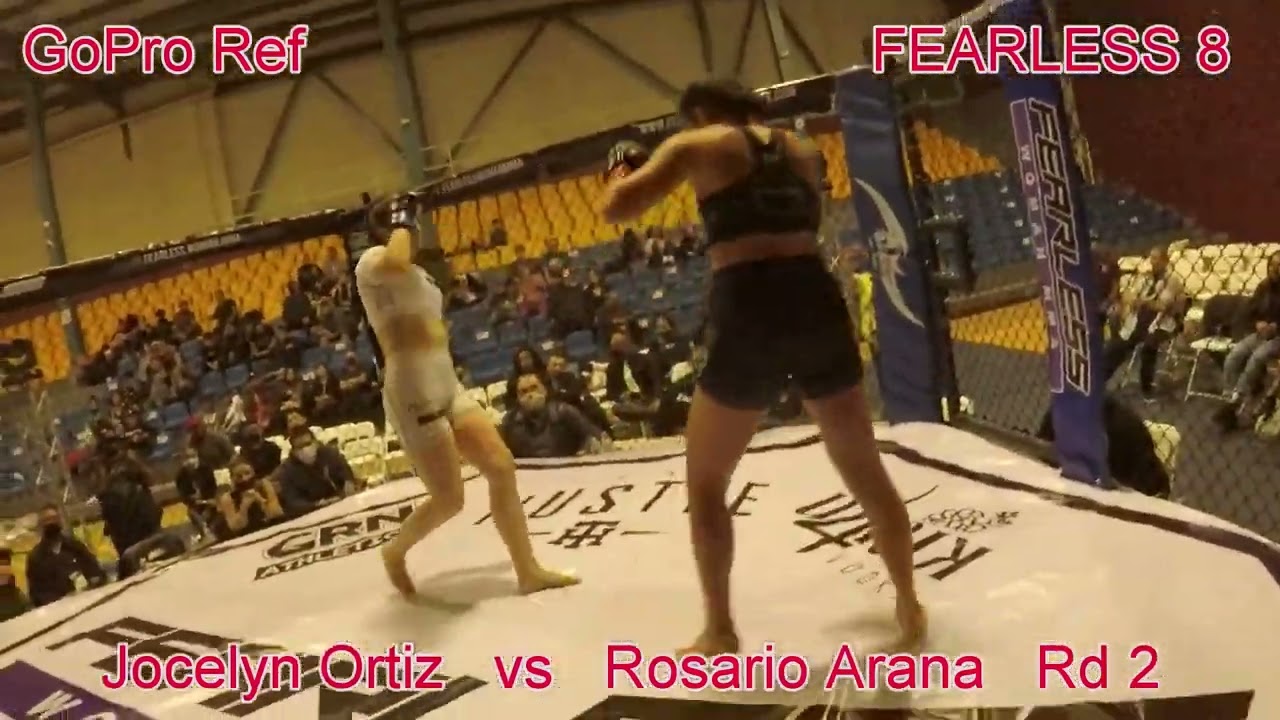 gopro ref   jocelyn ortiz vs rosario arana , fearless 8 ,  ref cam
