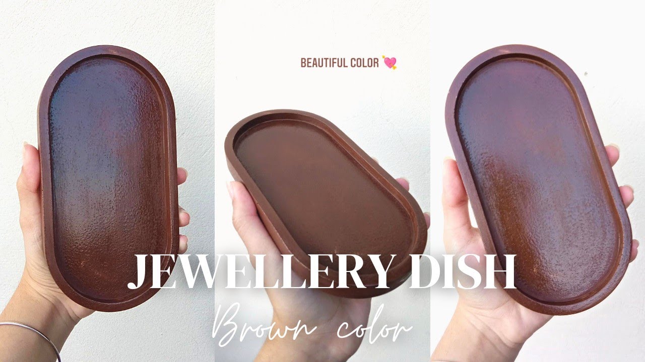 making a brown trinket tray with white cement | small business pakistan | DIY at home