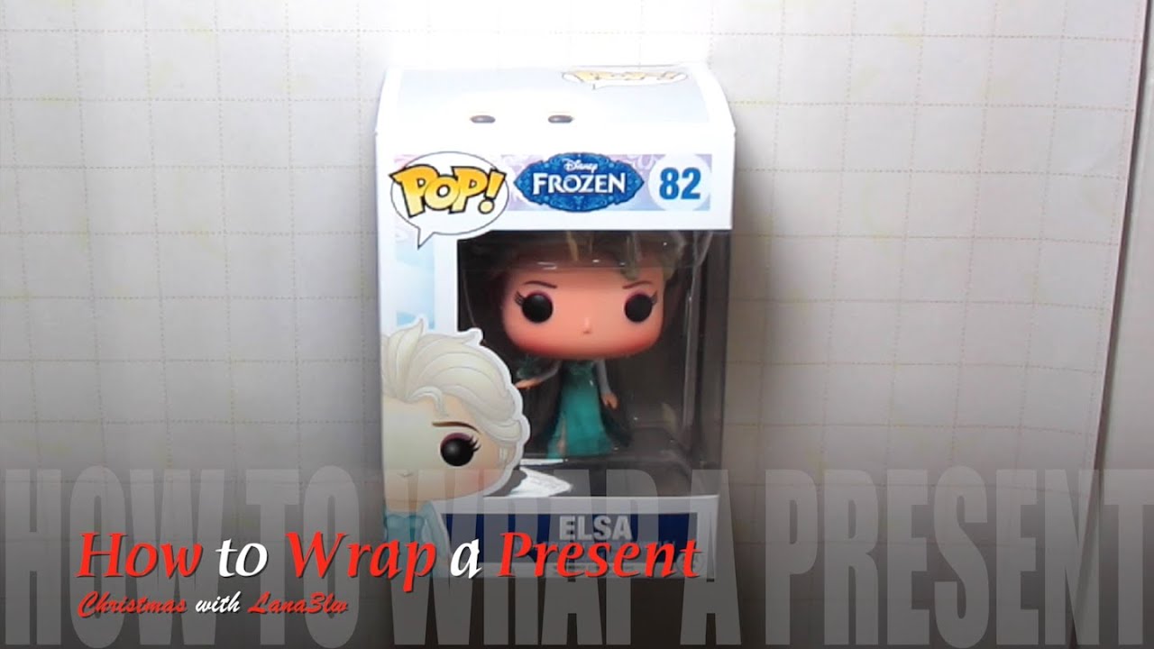 How to Gift Wrap Popular Frozen Elsa Present Funko Pop Toy - Lana3LW