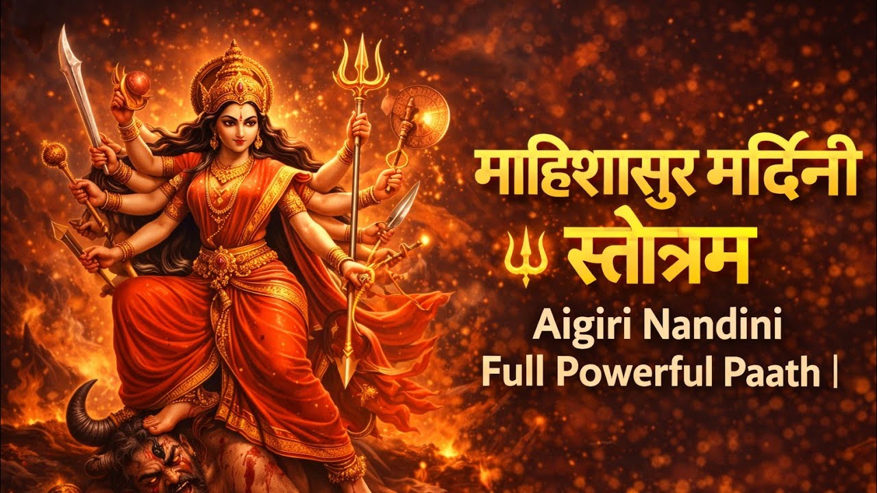 Mahishasur Mardini Stotram 🔱 Aigiri Nandini Full Powerful Paath | Navratri Special | Durga Bhakti