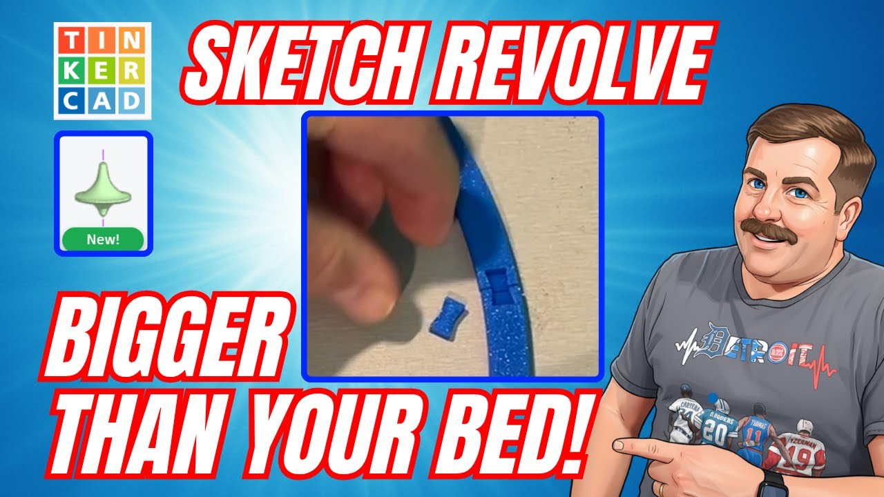 Делаем большие детали: Tinkercad Dove Tail Sketch Revolve Track для TOPS! 💯🤯