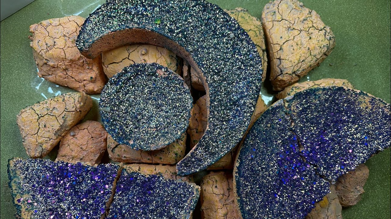 Crunchy Glittery Crush ✨🟠✨ •ASMR •GYMCHALK CRUSHING •SLEEP AUD 