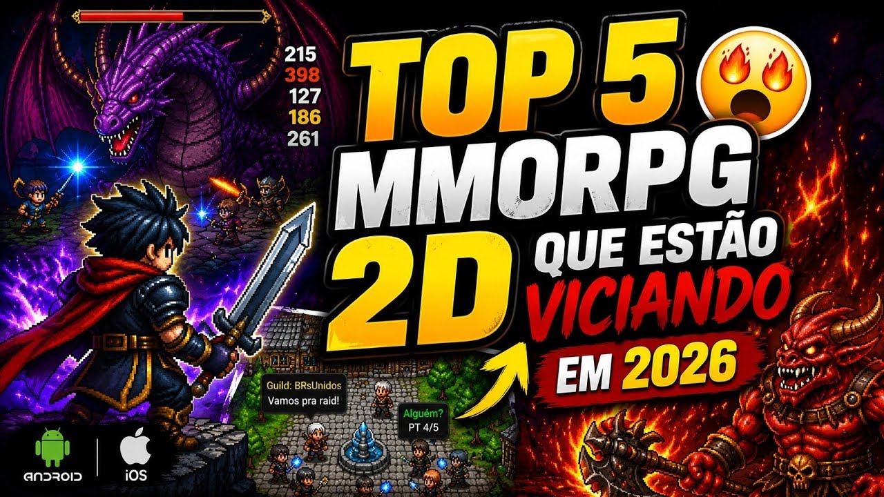 Top 5 MMORPG 2D que est&atilde;o VICIANDO em 2026