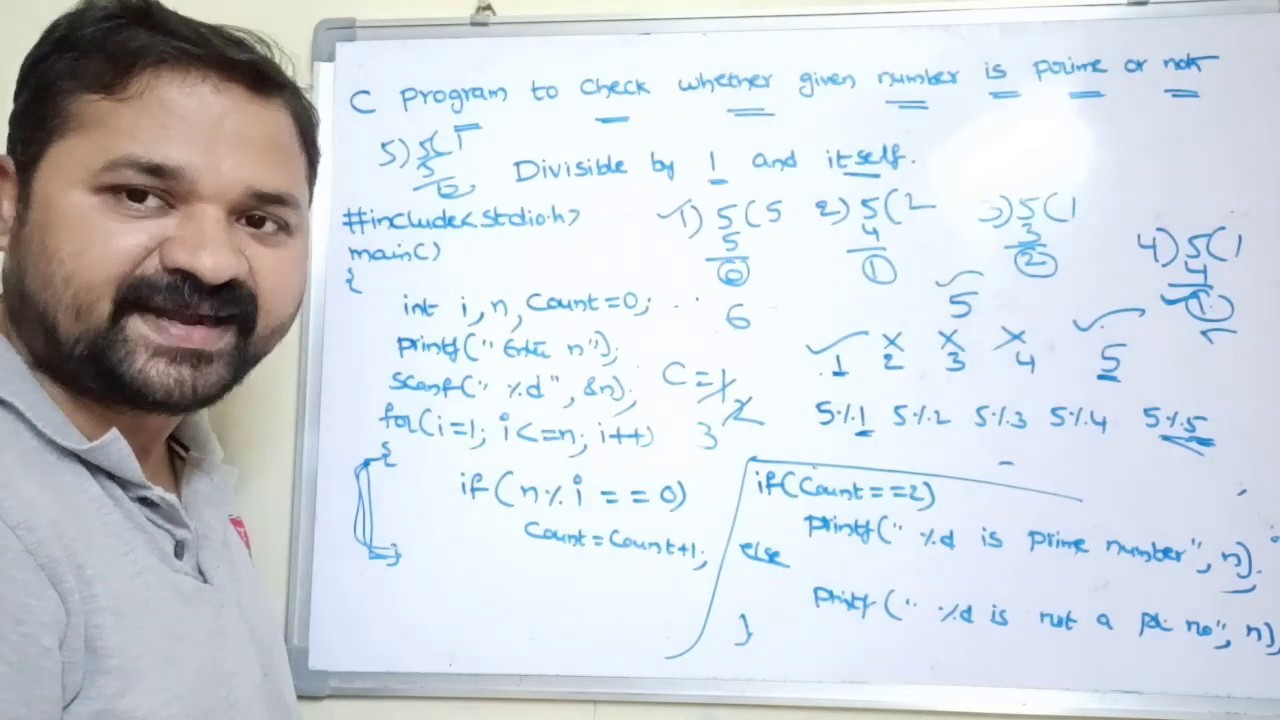 Prime Number Program in C|c program to check whether given number is prime or not