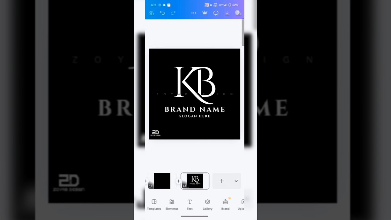 How to Design KB Logo in Canva | Creative Logo Design Tutorial #canvatutorial #logodesign