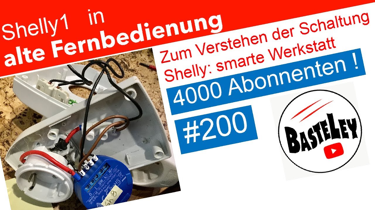 Shelly1 in alte Fernbediensteckdose: smarte Werkstatt #200