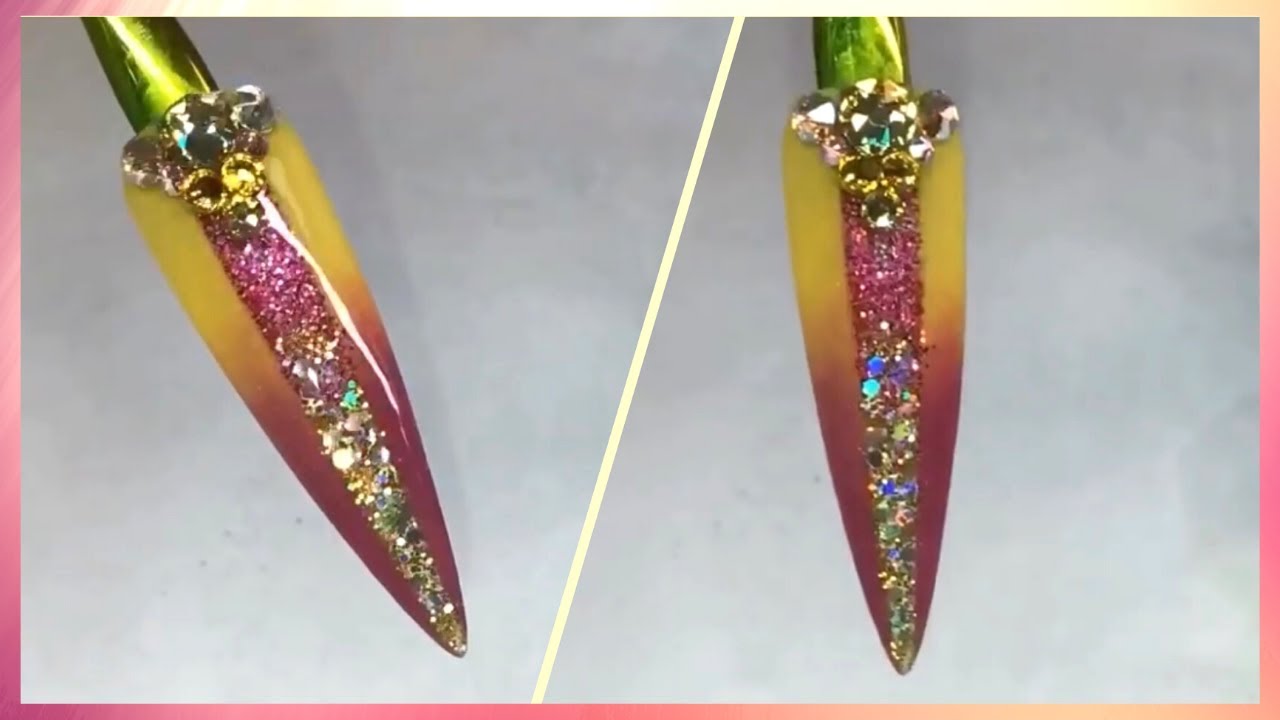 HOW TO ENCAPSULATE GLITTER ON PRESS ON NAILS WITH ACRYLIC | GLAM AND GLITS | NAILS FASCINATION