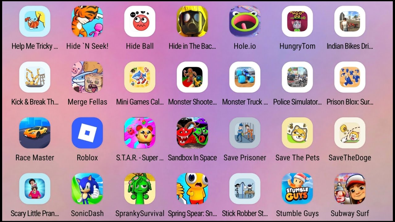 456 Run Challenge,Fun Race 3D,Going Ball,Talking Tom