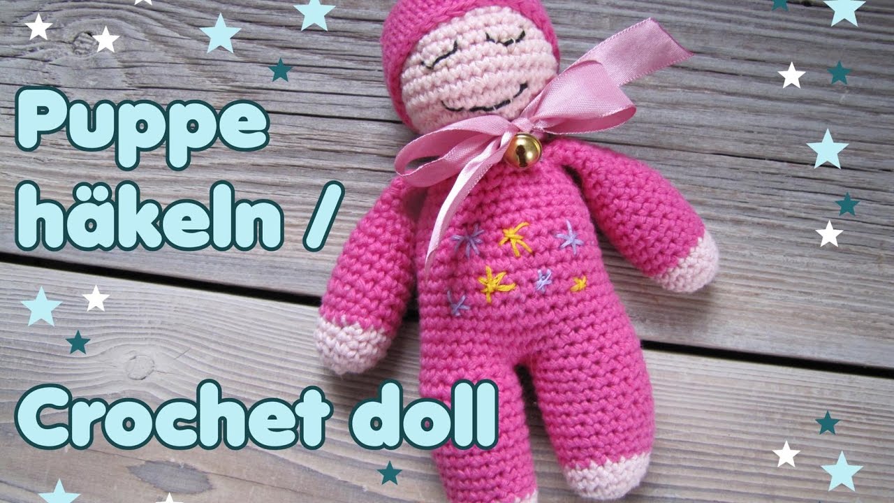 Einfache Puppe h&auml;keln / CROCHET DOLL [eng subs]