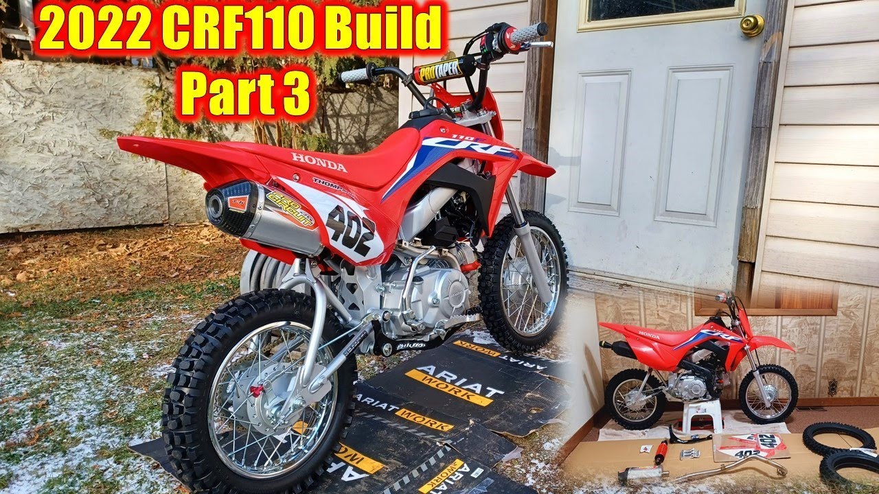 2022 Honda CRF110 Build Part 3 (Pro Circuit T-6, CJR Tuned ECU, DNM Rear shock, etc...)