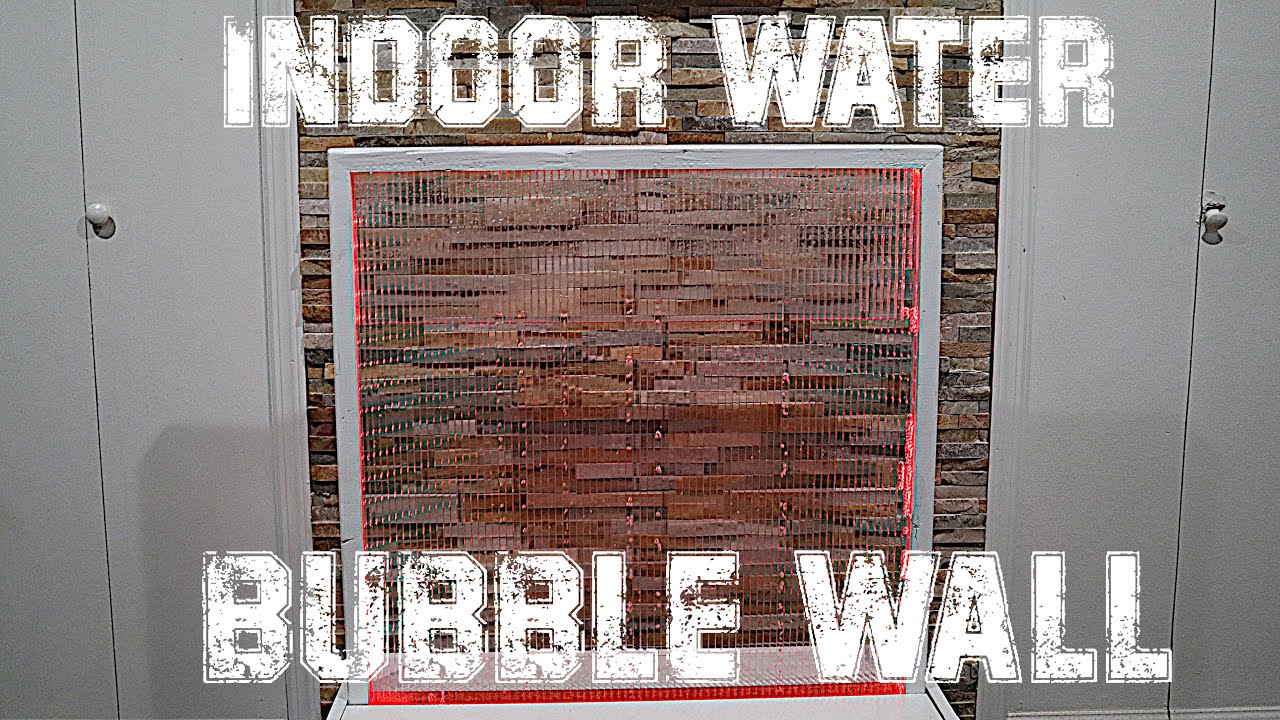 HOW TO MAKE A WATER WALL:  DIY Water Bubble Wall for Indoors | Woodworking Projects
