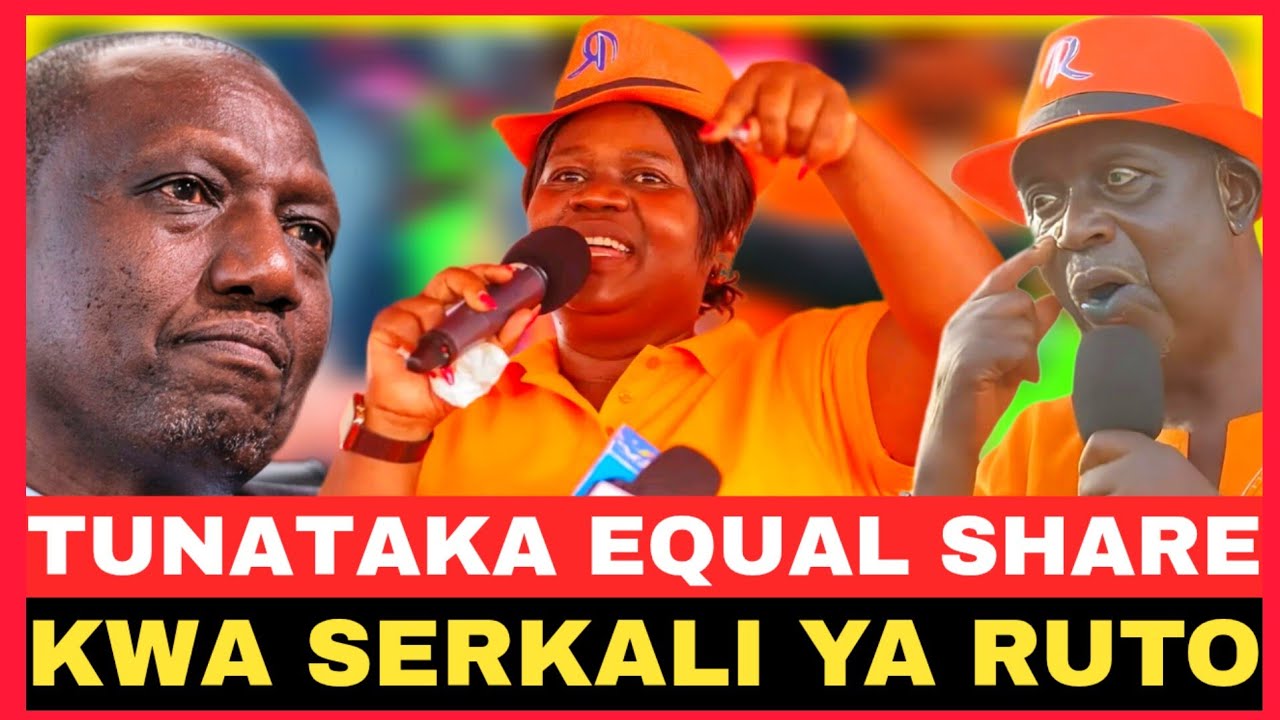 RUTO TUNATAKA EQUAL SHARES NA UDA PART:GLADYS WANGA MESSAGE PRESIDENT RUTO