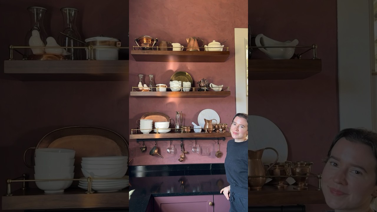 Giant Kitchen Floating Shelves ✨