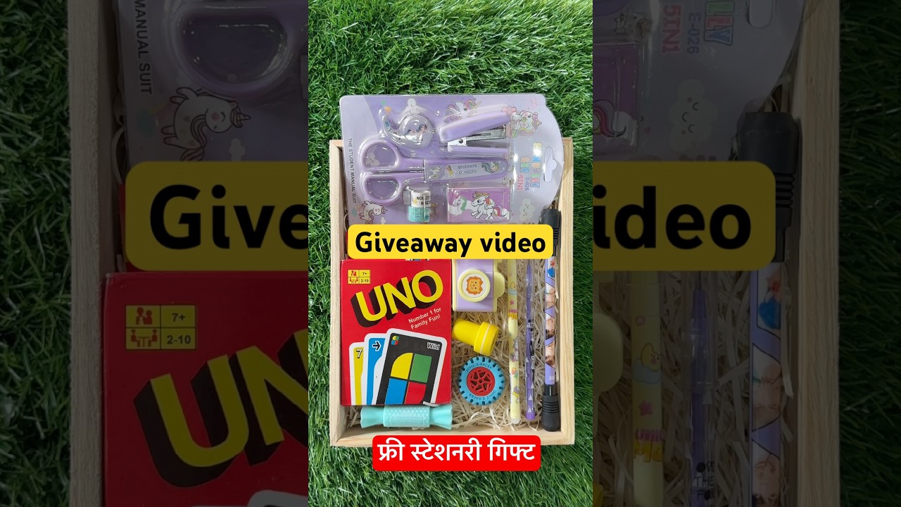 🚨🛎️Giveaway alert&rdquo; फ्री गिफ्ट वीडियो💕 filling tray with cute stationery! Stationery items
