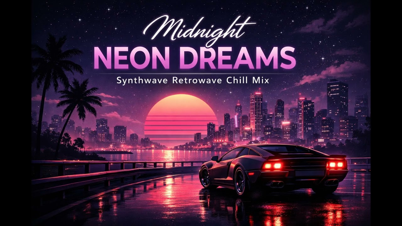 Midnight Neon Dreams - Synthwave Retrowave Chill Mix