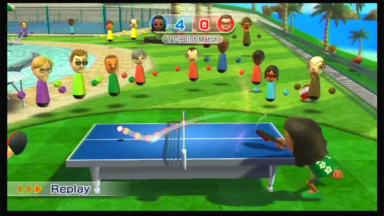 Wii Sports Resort - Table Tennis: VS Cole (Level 2500, 11 Point Match)