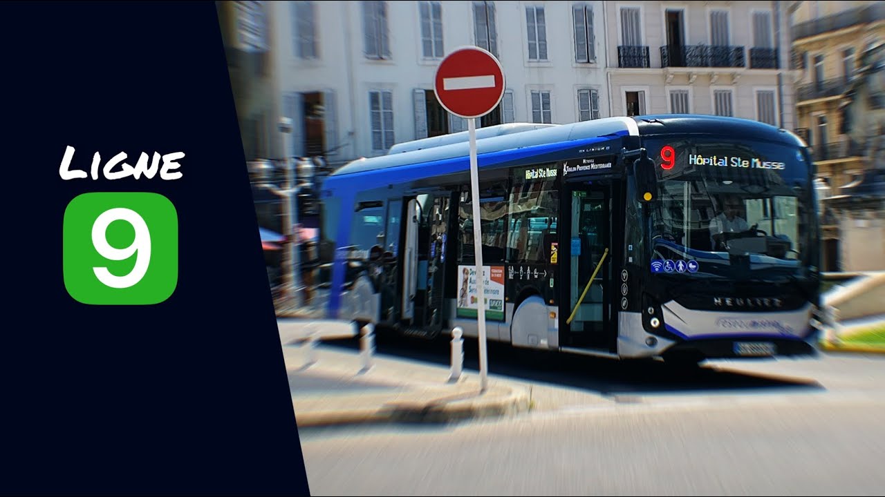 Réseau Mistral • Ligne 9 • Gare de Toulon ➜ Hôpital Ste Musse.