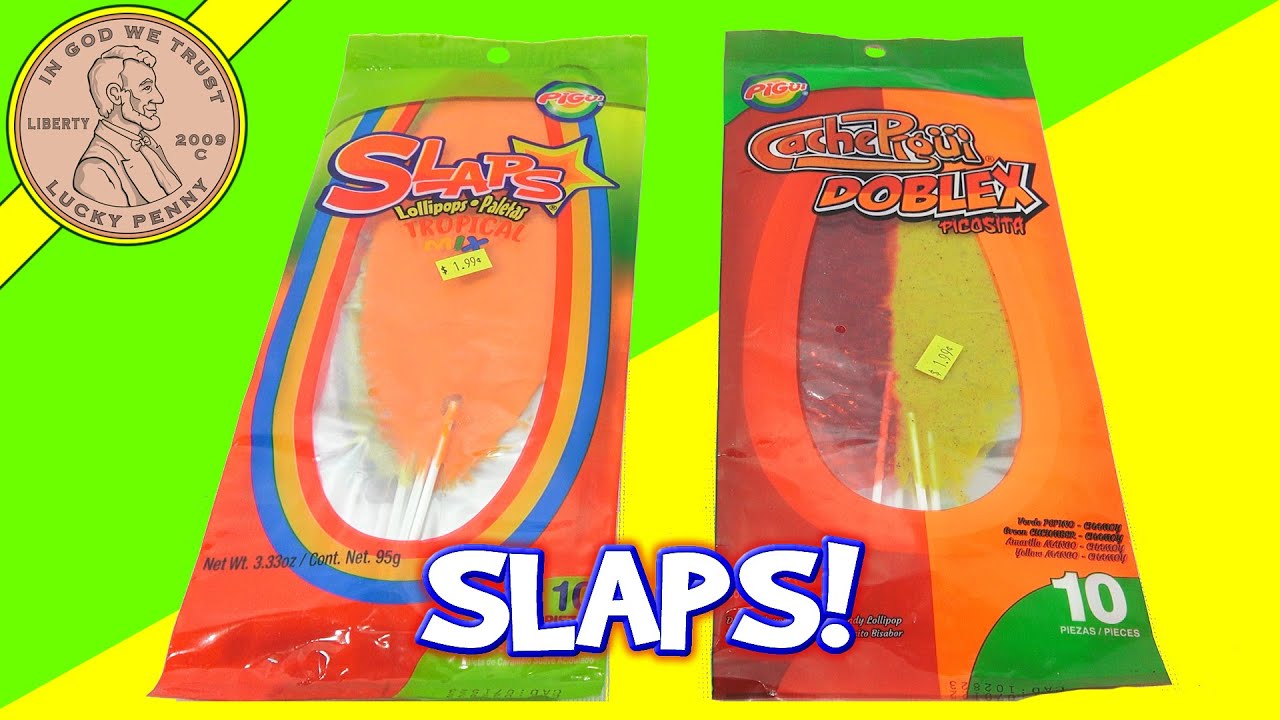 Slaps Tropical Mix Lollipops Paletas Soft Candy   Cache Pigui Doblex Picosita