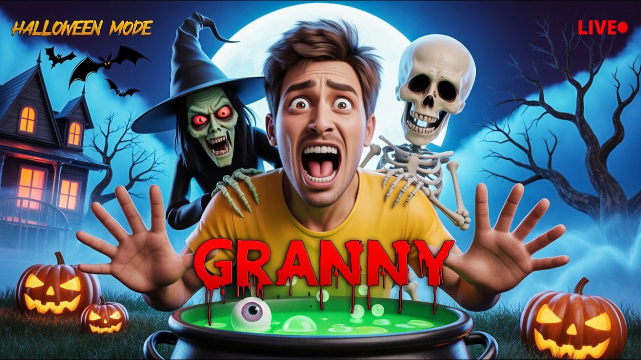 GRANNY NEW HALLOWEEN 🎃 UPDATE IS SCARY 😱 GRANNY SHORT LIVE STREAM | GRANNY LEGACY GAMEPLAY