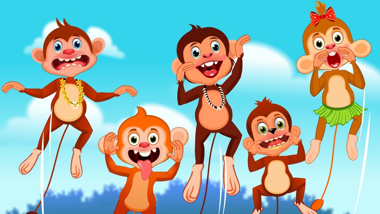 NEW Five Little Monkeys Jumping on the Bed | Baby Hazel Nursery Rhyme