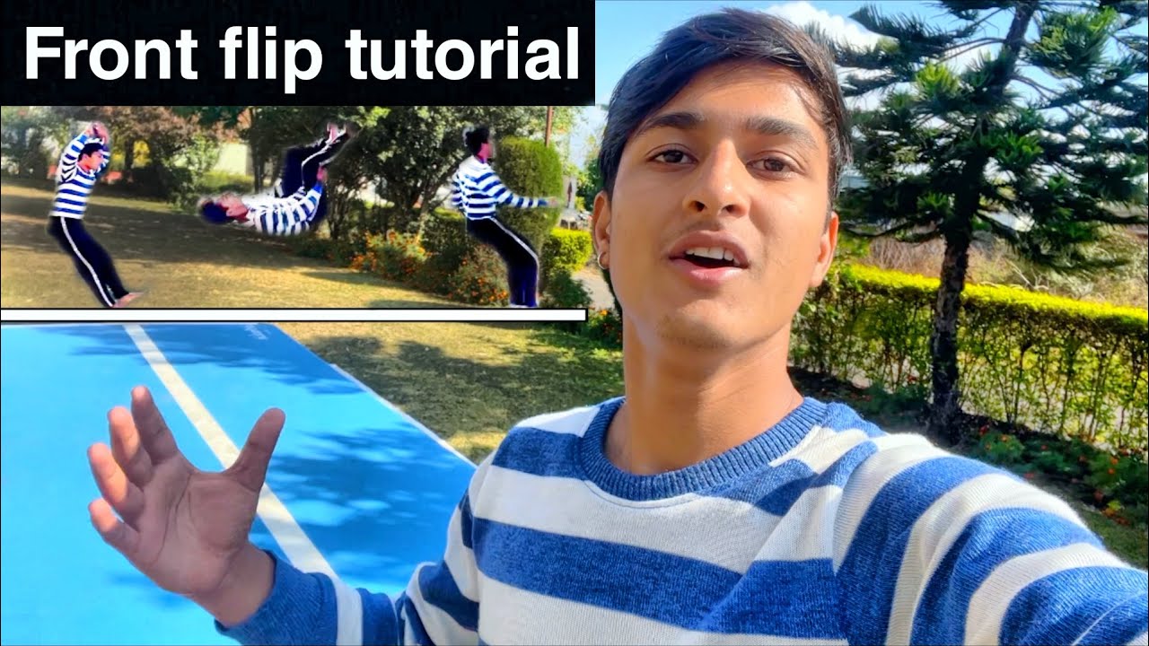 How to front flip / learn fronflip easily in hindi / front flip tutorial / by sahil joshi