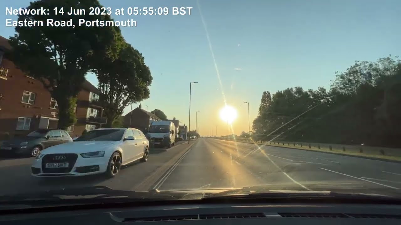 🇬🇧 Early Morning Relaxing Drive from Portsmouth to Cowplain