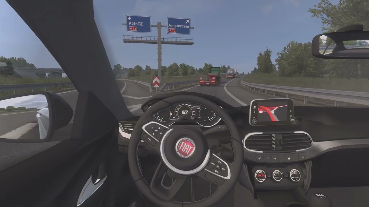 FlAT 🚘 ETS 2 Realistic driving Gameplay m2DI engine. 