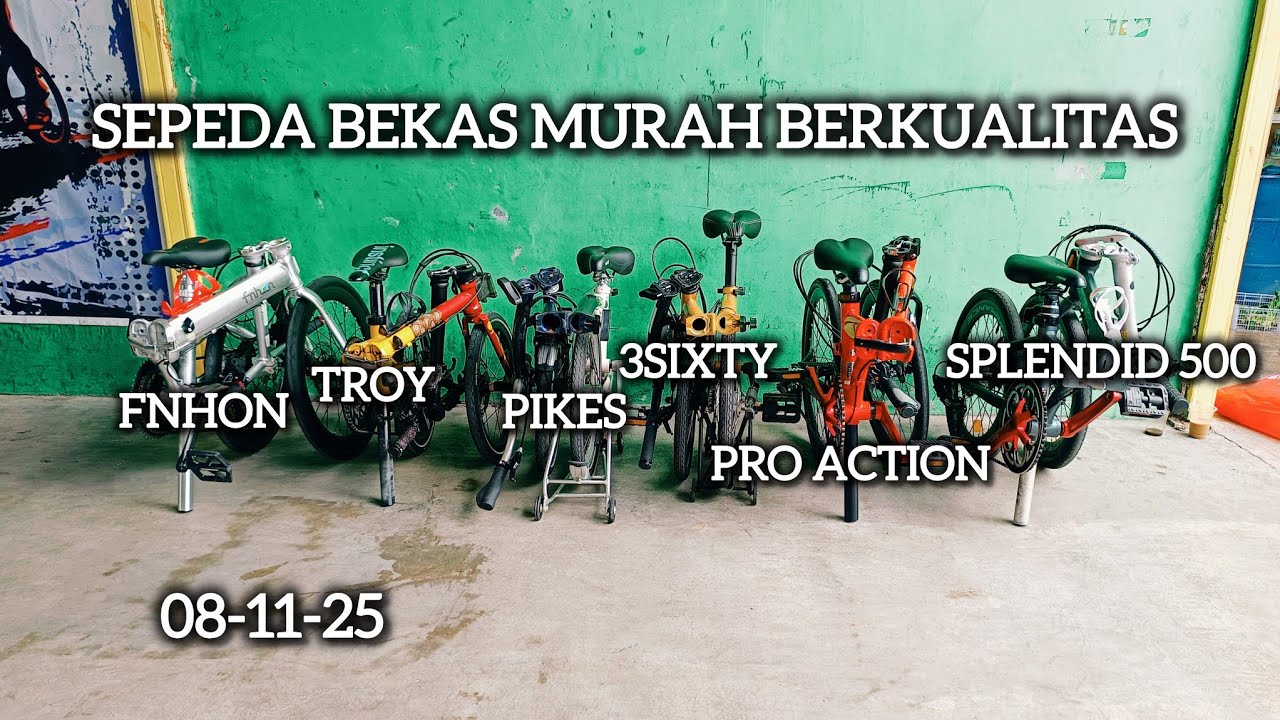 Jual sepeda bekas berkualitas Update Sabtu 08 November 2025 lokasi lagoa Koja Jakarta Utara