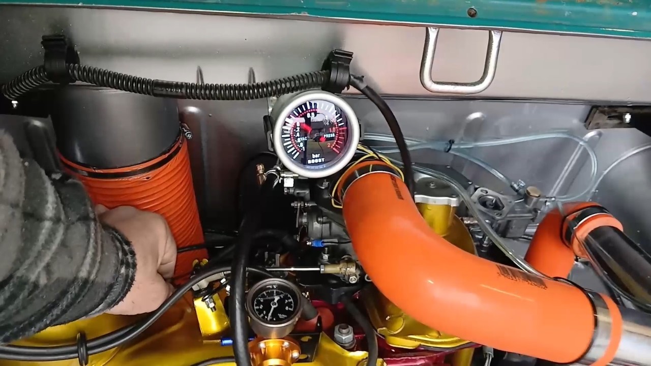 Fiat 126p turbo diesla i dwa gażniki przed i po turbinie, Czy to doda mocy ?