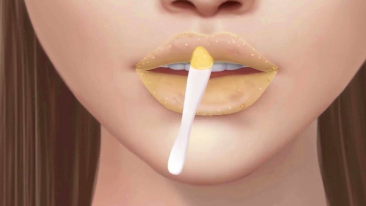 Satisfying Full Lip Treatment At Home | ASMR Lip Care Animation | Gaming Queen Studio