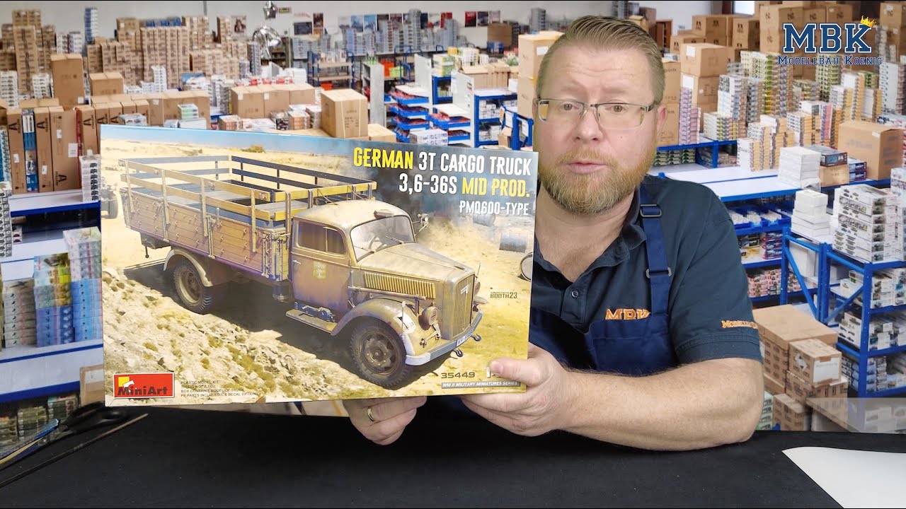 MBK packt aus #1136 - 1:35 German 3t Cargo Truck 3,6-36S Mid Prod. PmQ600-Type (MiniArt 35449)